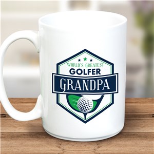 Personalized World's Greatest Golfer 15 oz. Coffee Mug