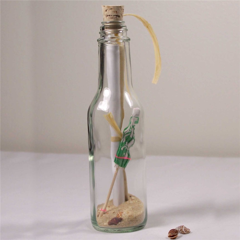 Shores of Sand Anniversary Message In A Bottle