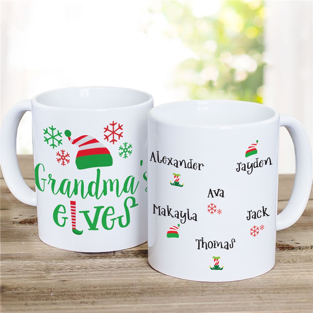 Personalized Grandma's Elves Large Mug