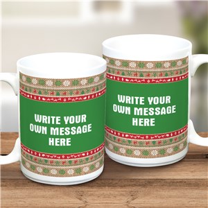 Personalized Ugly Sweater Christmas Coffee Cup