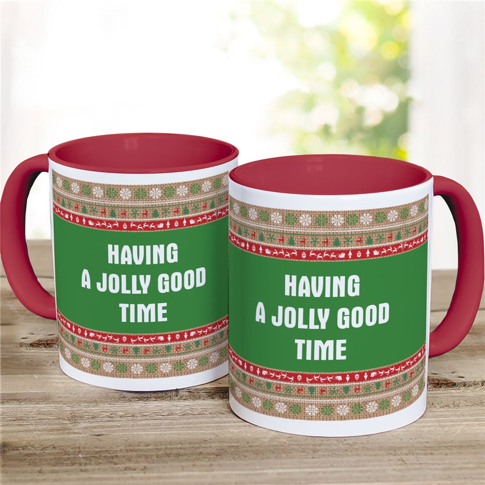 Ugly Christmas Sweater Mug With Personalized Text