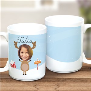 Personalized Christmas Character Cup With Photo And Name
