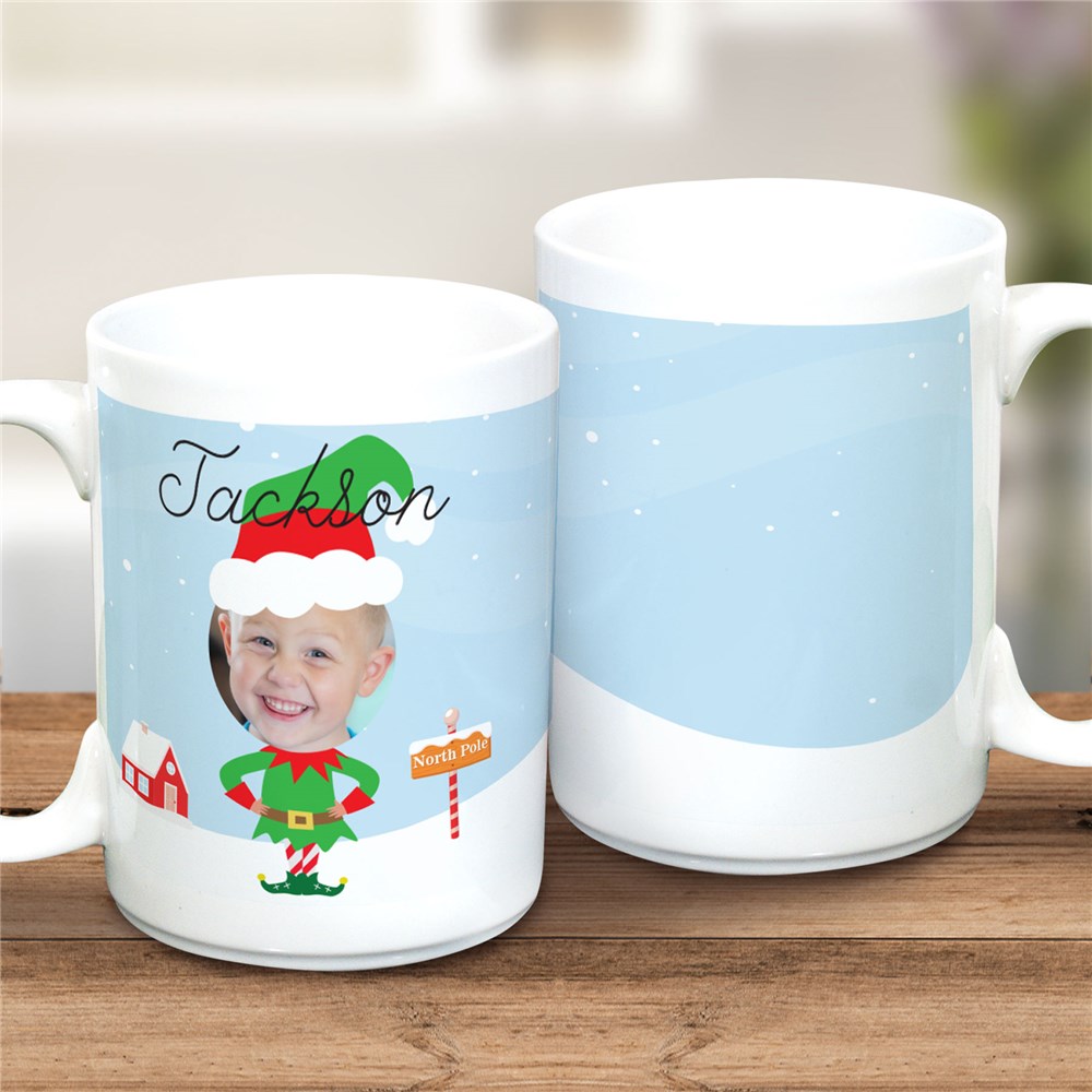Personalized Christmas Character Cup With Photo And Name