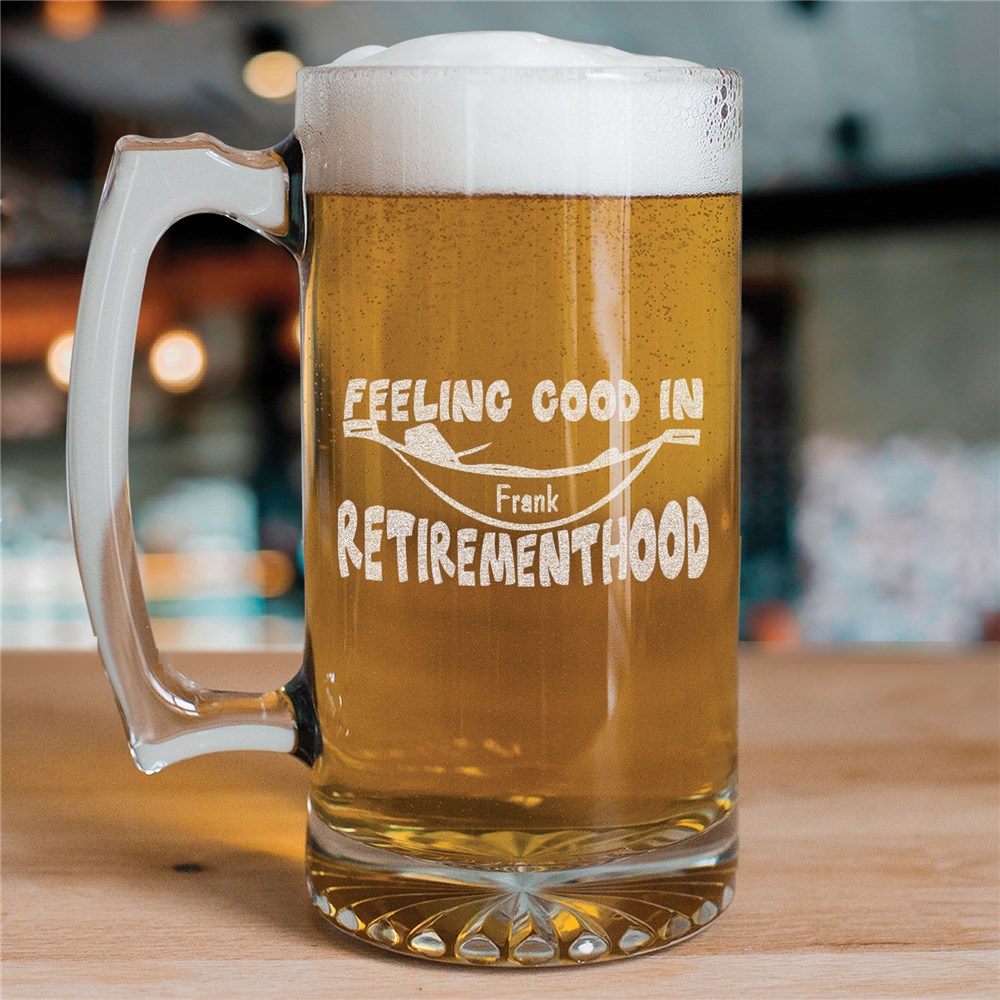 Retirement Glass Beer Mug