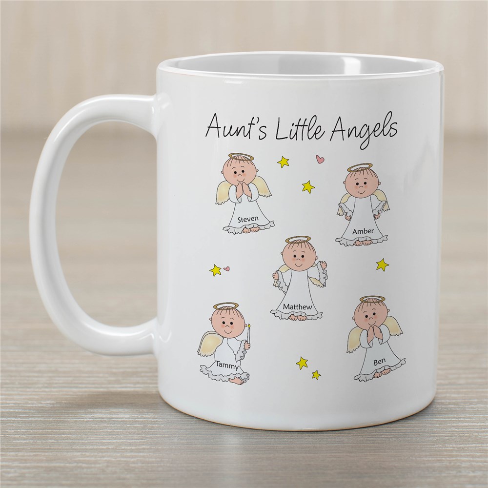 Little Angels Personalized Coffee Mug | Personalized Gifts For Grandma