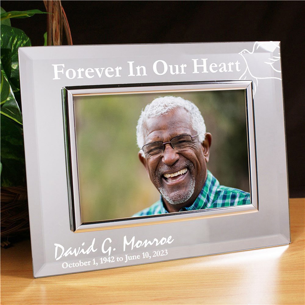 Forever In Our Hearts Memorial Mirror Picture Frame | Personalized Picture Frames