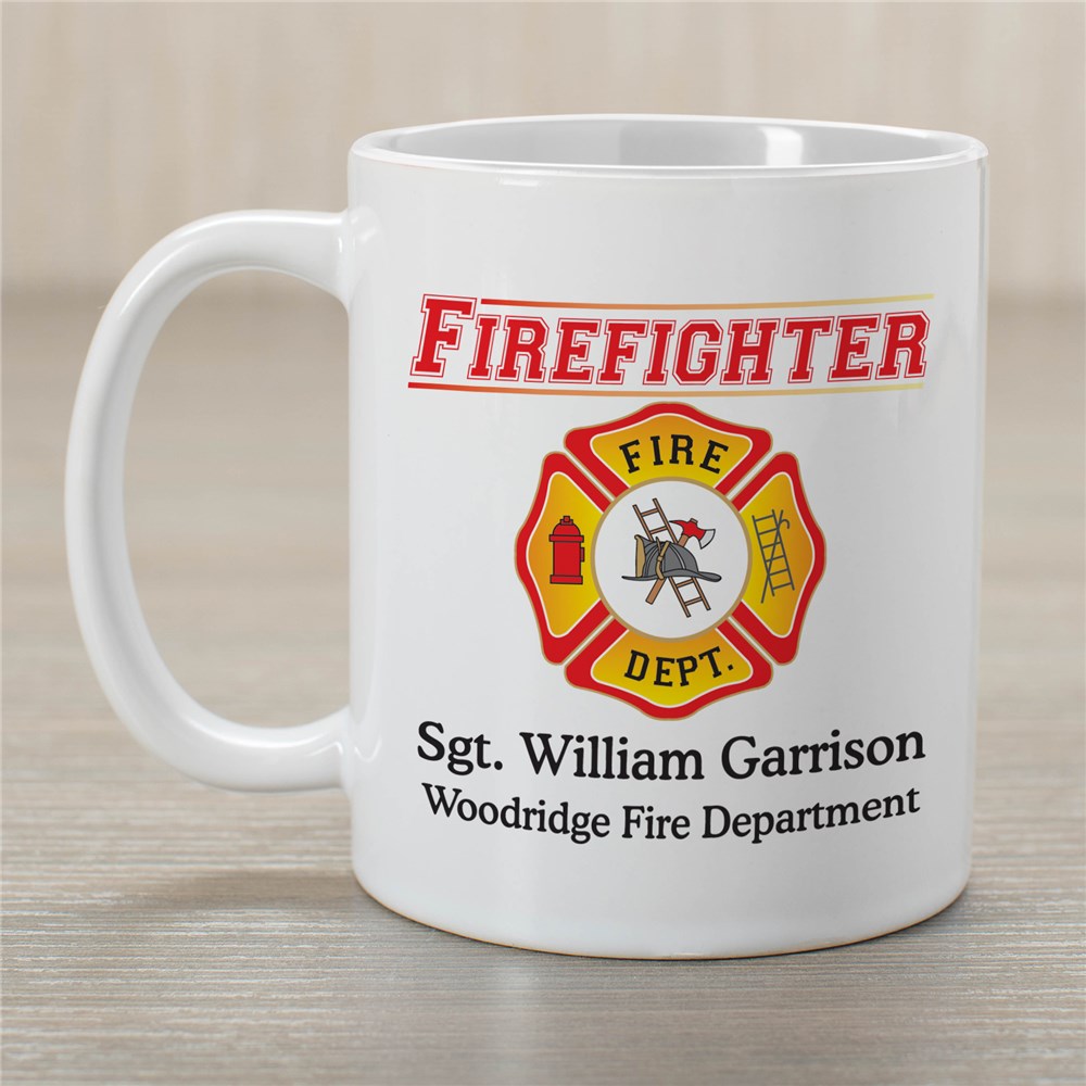Personalized Firefighter Coffee Mug | Customizable Coffee Mugs