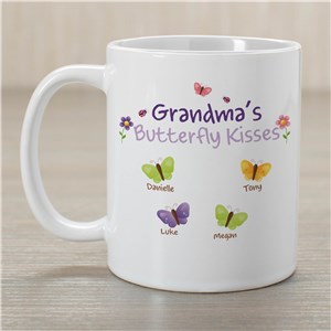 Butterfly Kisses Mug | Personalized Grandma Gifts