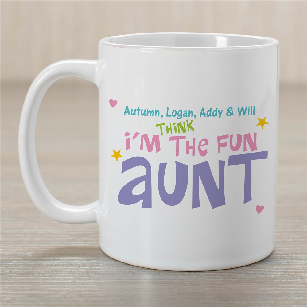 Gift for your aunt - Mug TATA to customize with your child's first name -  My aunt it rips - Personalized Tata Gift
