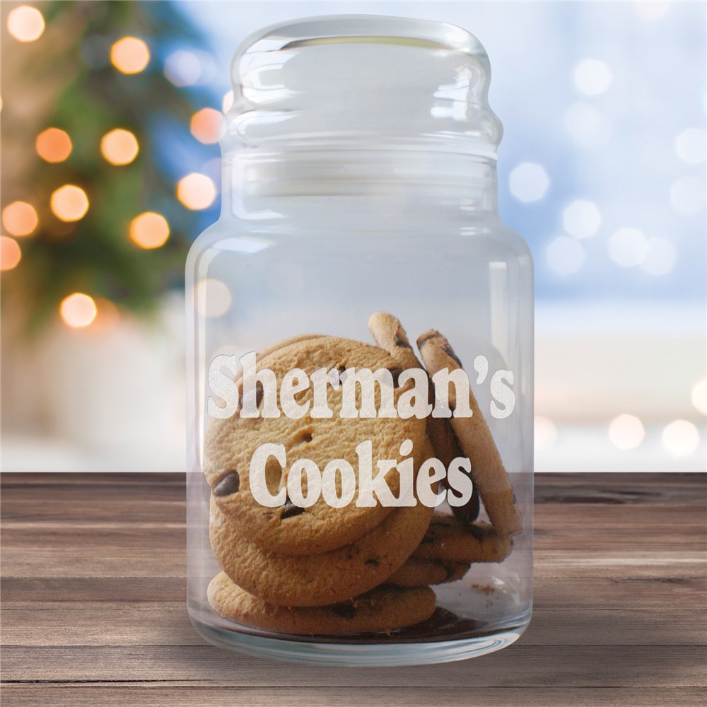 Engraved Any Message Glass Cookie Jar 240734