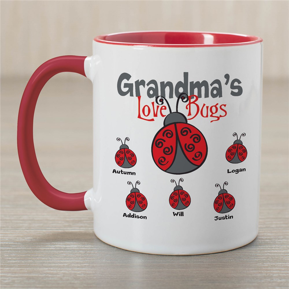 Personalized Love Bugs Coffee Mug | Personalized Gifts For Grandma