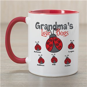 Personalized Love Bugs Coffee Mug | Personalized Gifts For Grandma