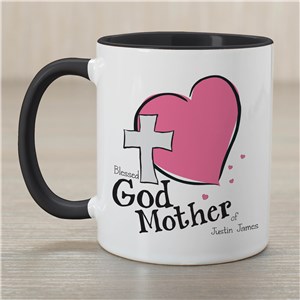 Personalized Godmother Of Two-Tone Mug | Personalized Mugs