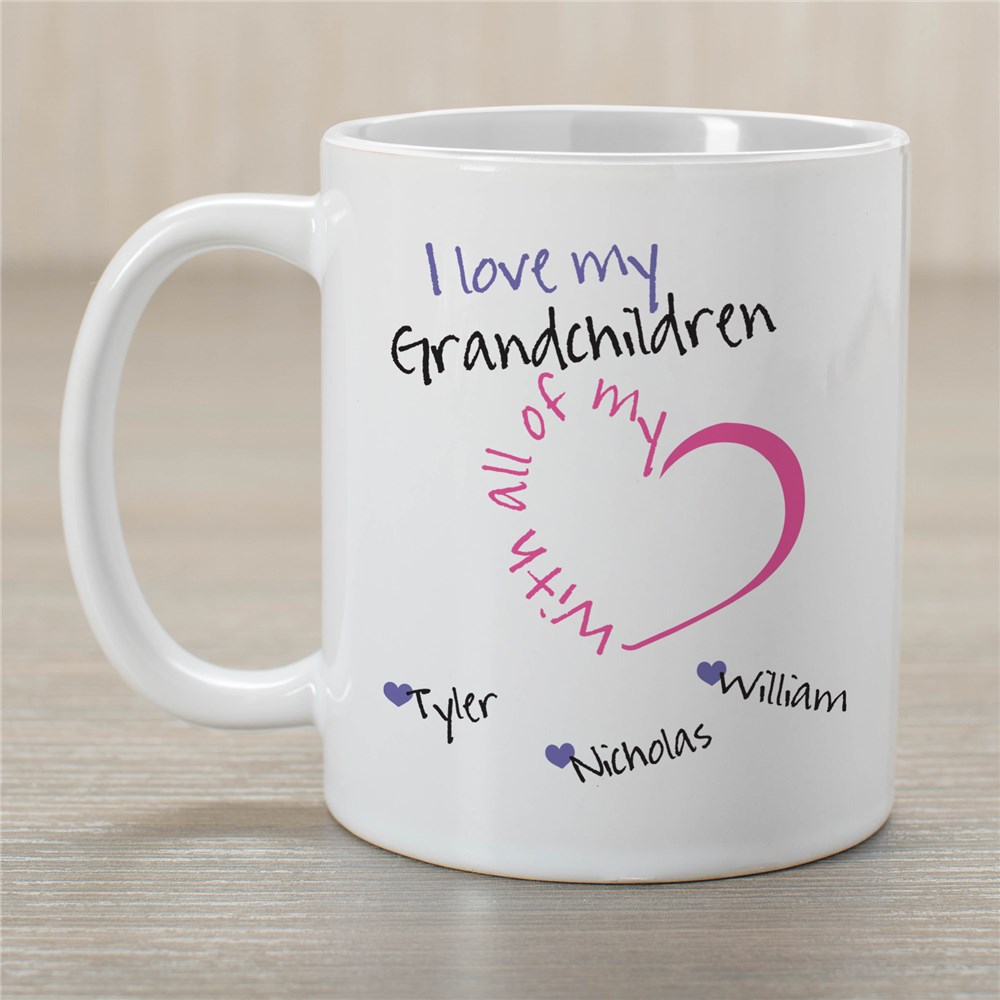 Personalized With All My Heart Mug | Personalized Grandma Gifts