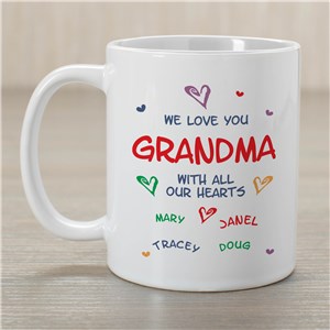 Personalized We Love Grandma Mug