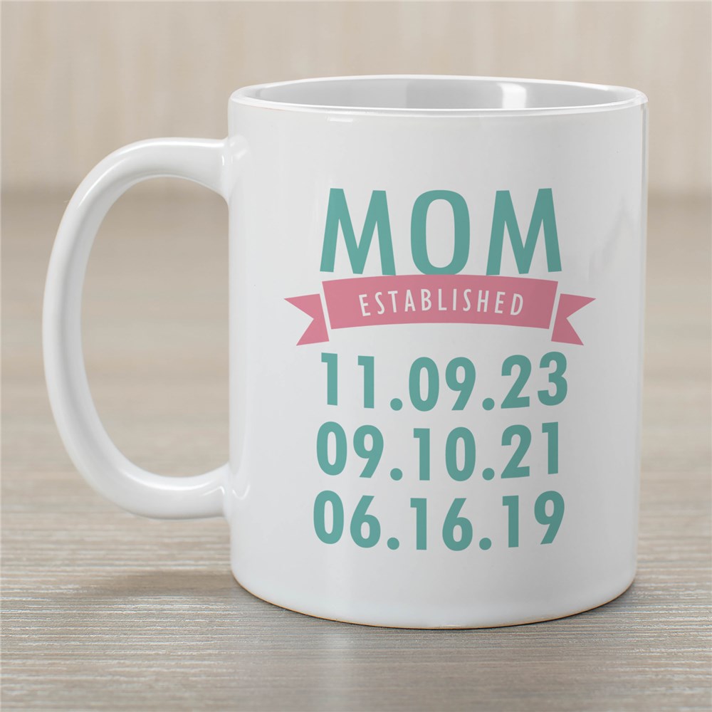 Personalized Mom Established Mug | Mother's Day Coffee Mug