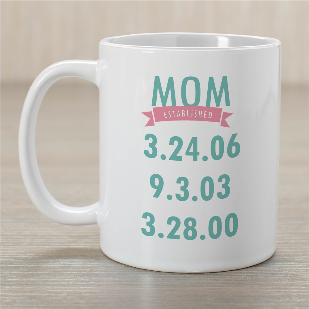 Personalized Mom Established Mug | Personal Gifts For Mom | GiftsForYouNow
