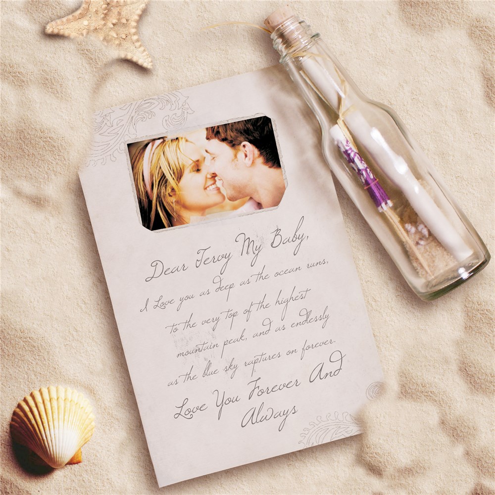 Personalized Photo Message In A Bottle | Valentine Keepsake Gifts