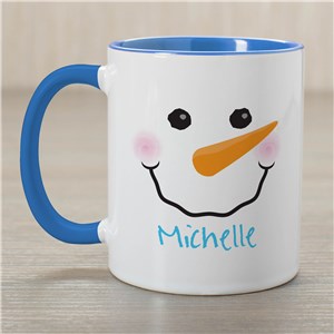 Personalized Snowman Coffee Mug Colored Handle  278320X