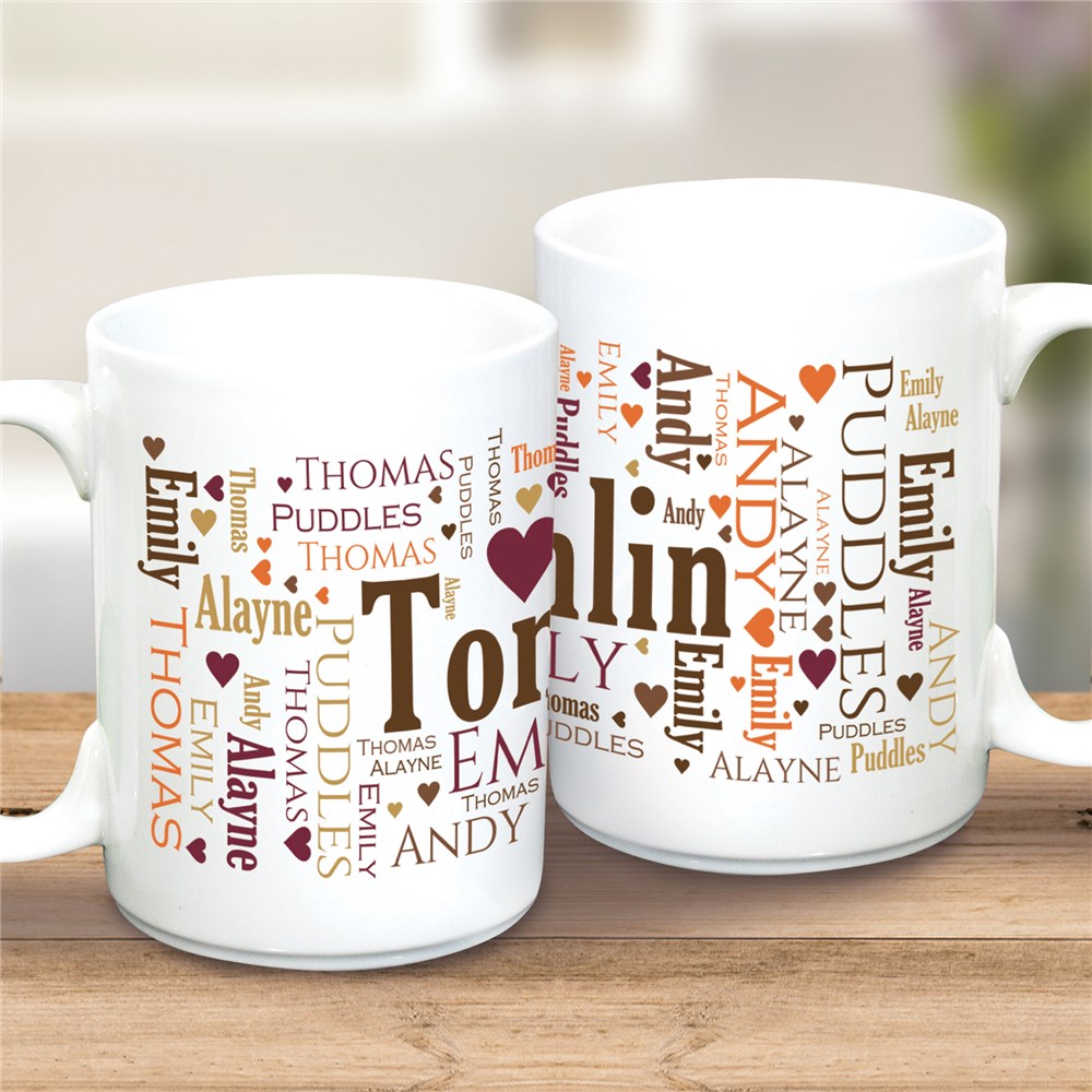 Word Art Coffee Mug | Personalized Word Mug