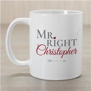 Personalized Mr. Right and Mrs. Always Right Mug | Personalized Wedding Gifts for the Couple
