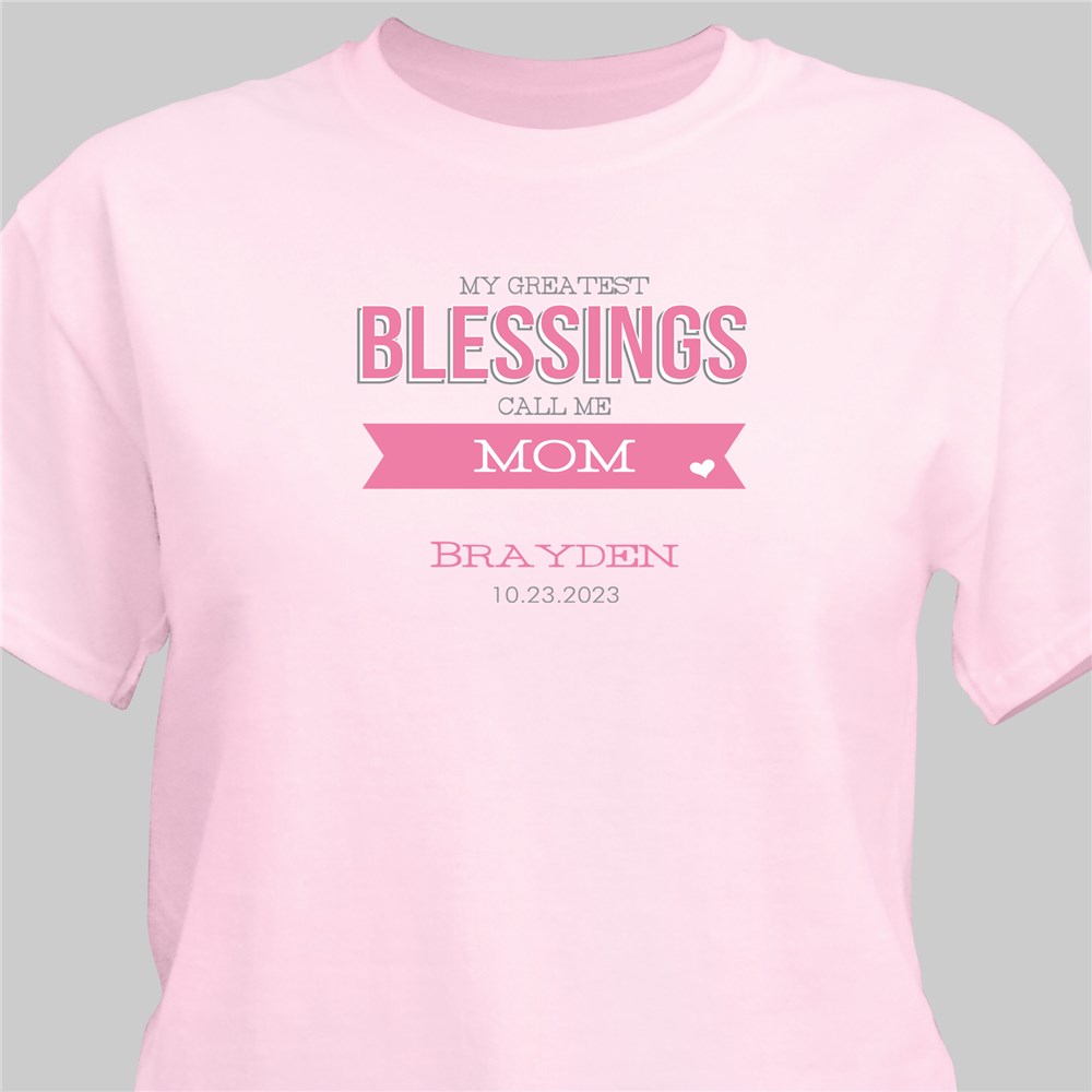 Personalized Greatest Blessings T-Shirt | Mommy T Shirts