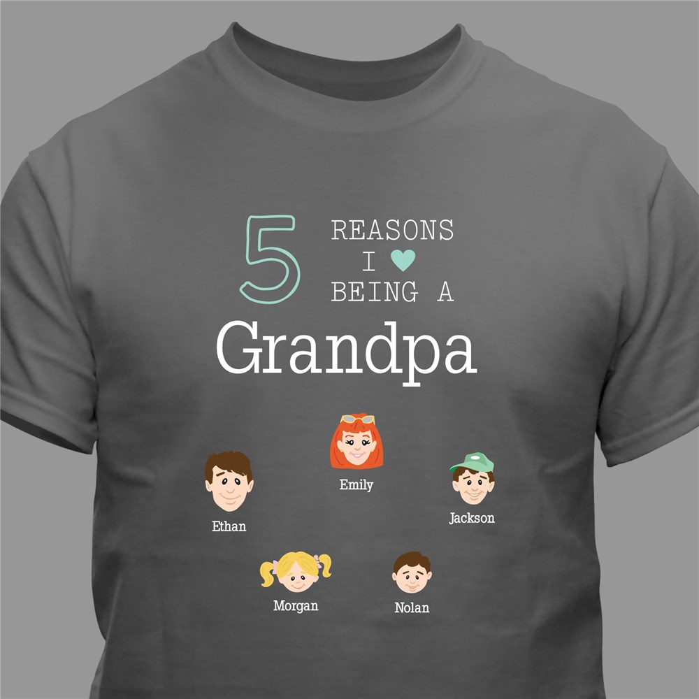 Personalized Reasons Why T-Shirt | Personalized Grandparents Gifts