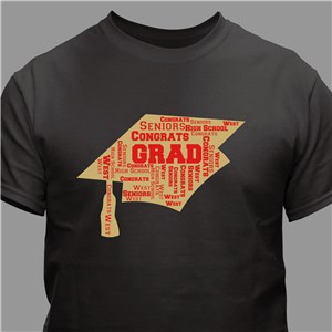Personalized Graduation Word-Art Shirt | Graduate Gifts