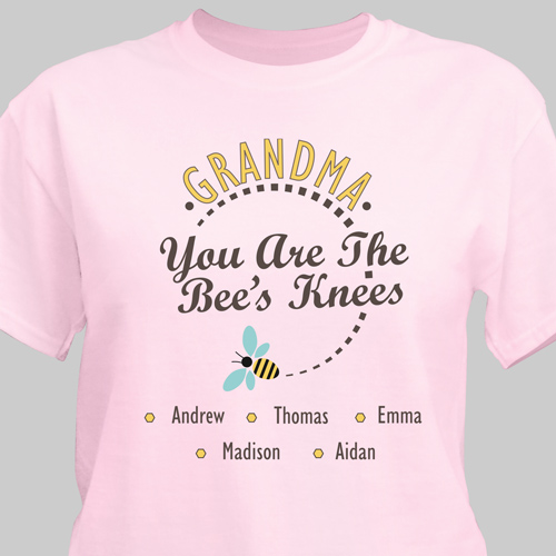 Personalized You Are The Bee's Knees T-Shirt | Personalized Grandma Shirts