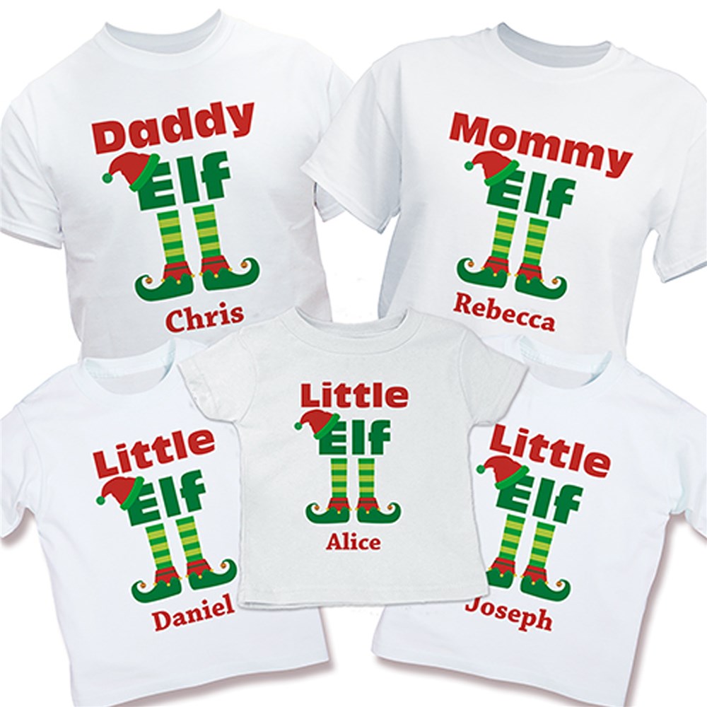 Personalized Elf Family T-Shirt | Matching Family Christmas Shirts