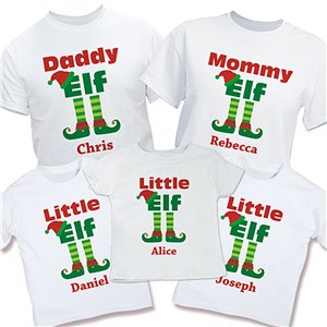 Personalized Elf Family T-Shirt | Matching Family Christmas Shirts