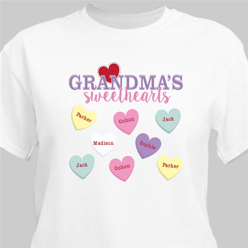 Personalized Grandma's Sweethearts T-shirt | Personalized Grandma Shirts