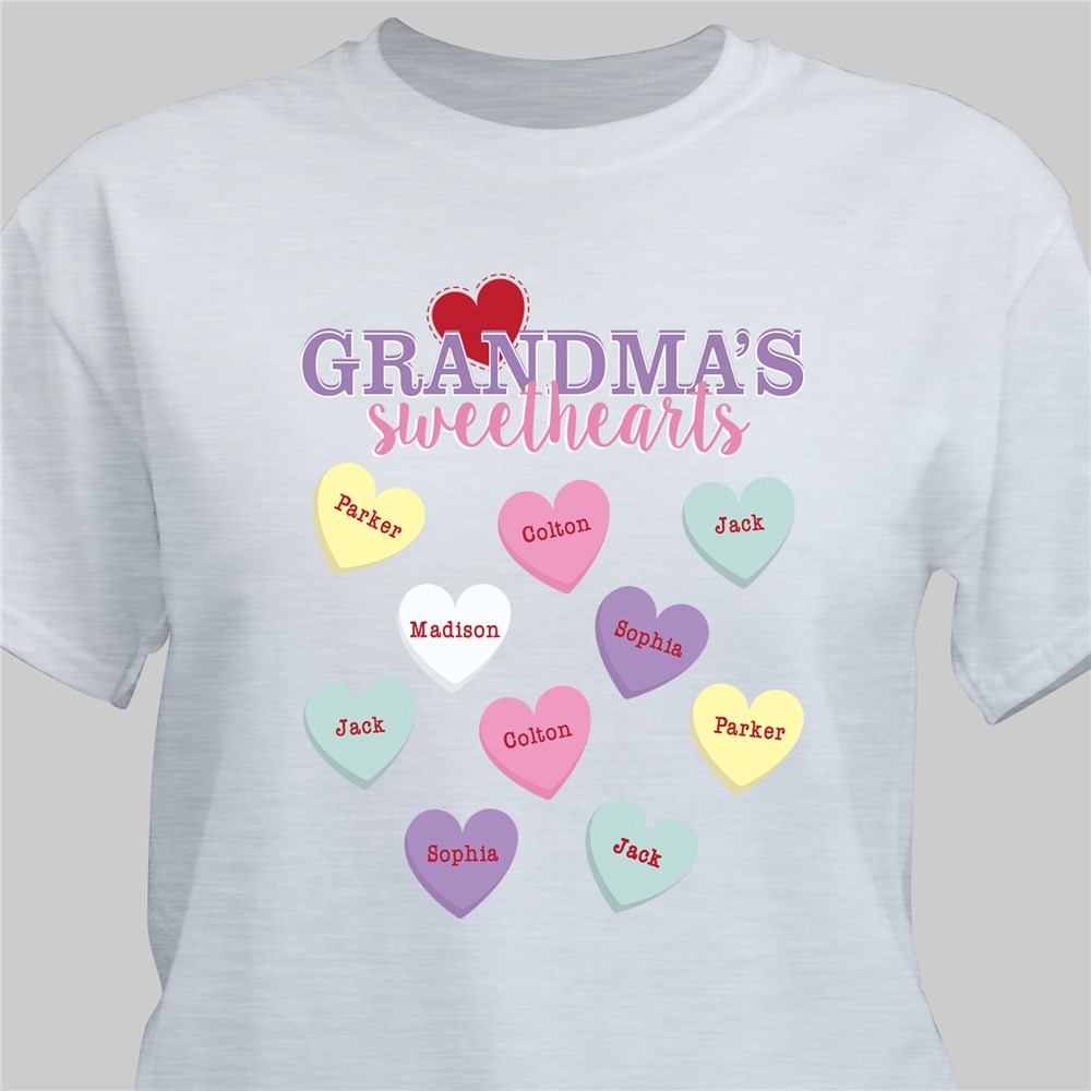 Personalized Grandma's Sweethearts T-shirt | Personalized Grandma Shirts