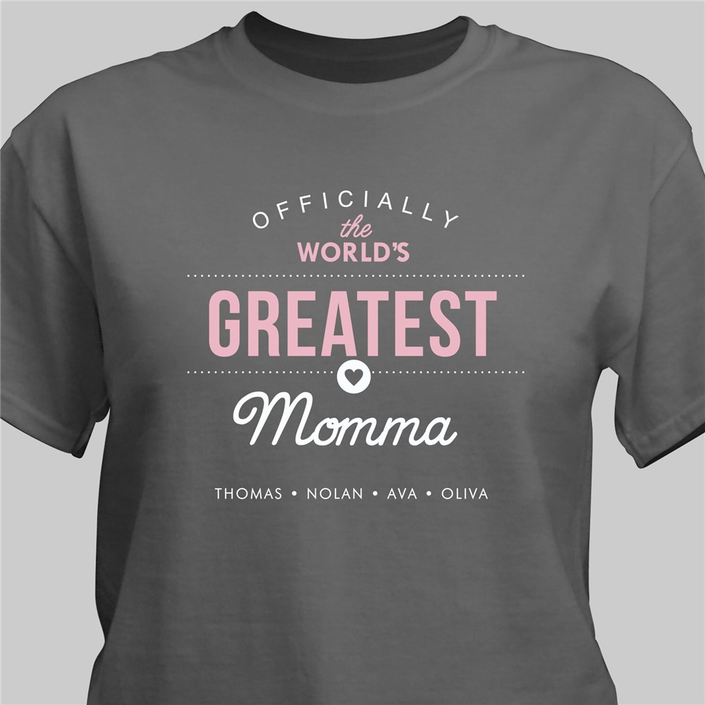 Personalized World's Greatest T-Shirt for Her | Mommy T Shirts | Personalized Gifts