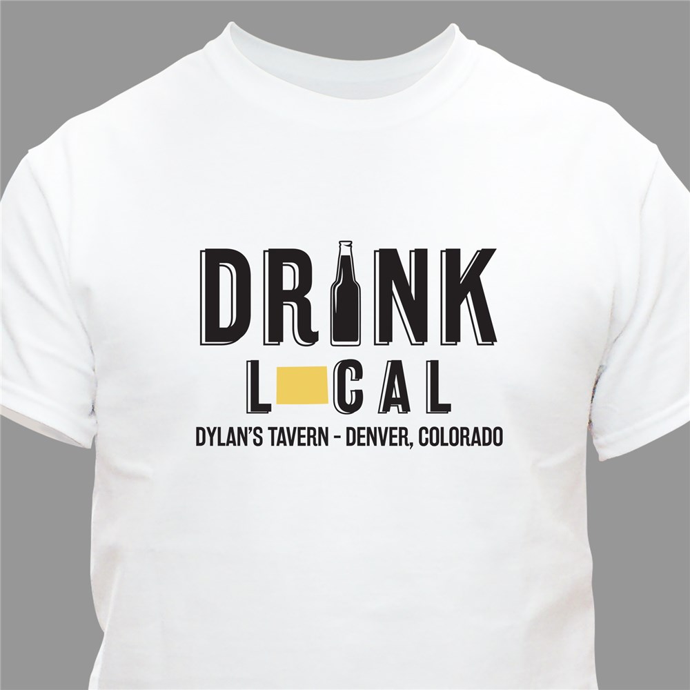 Personalized Drink Local T-shirt