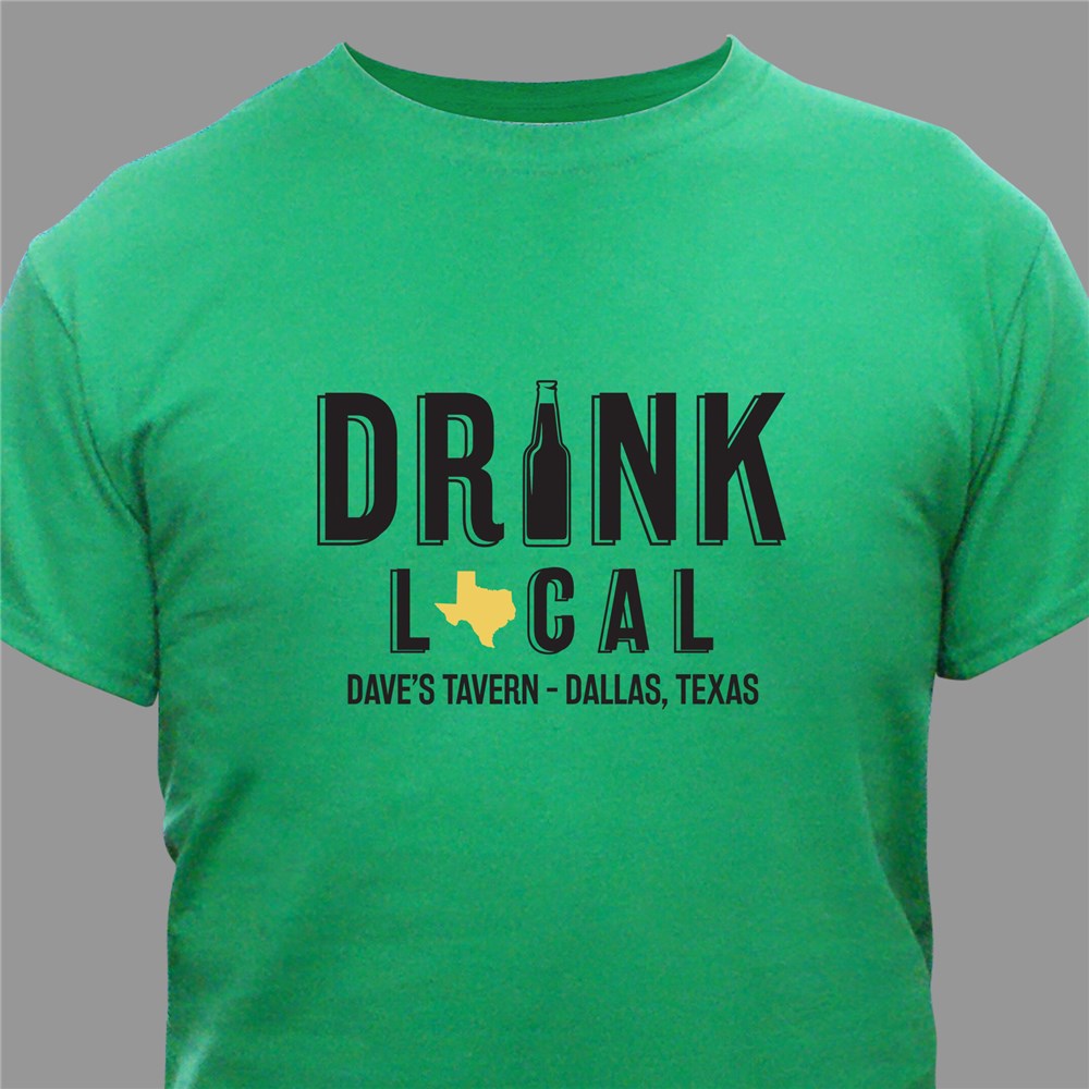 Personalized Drink Local T-shirt