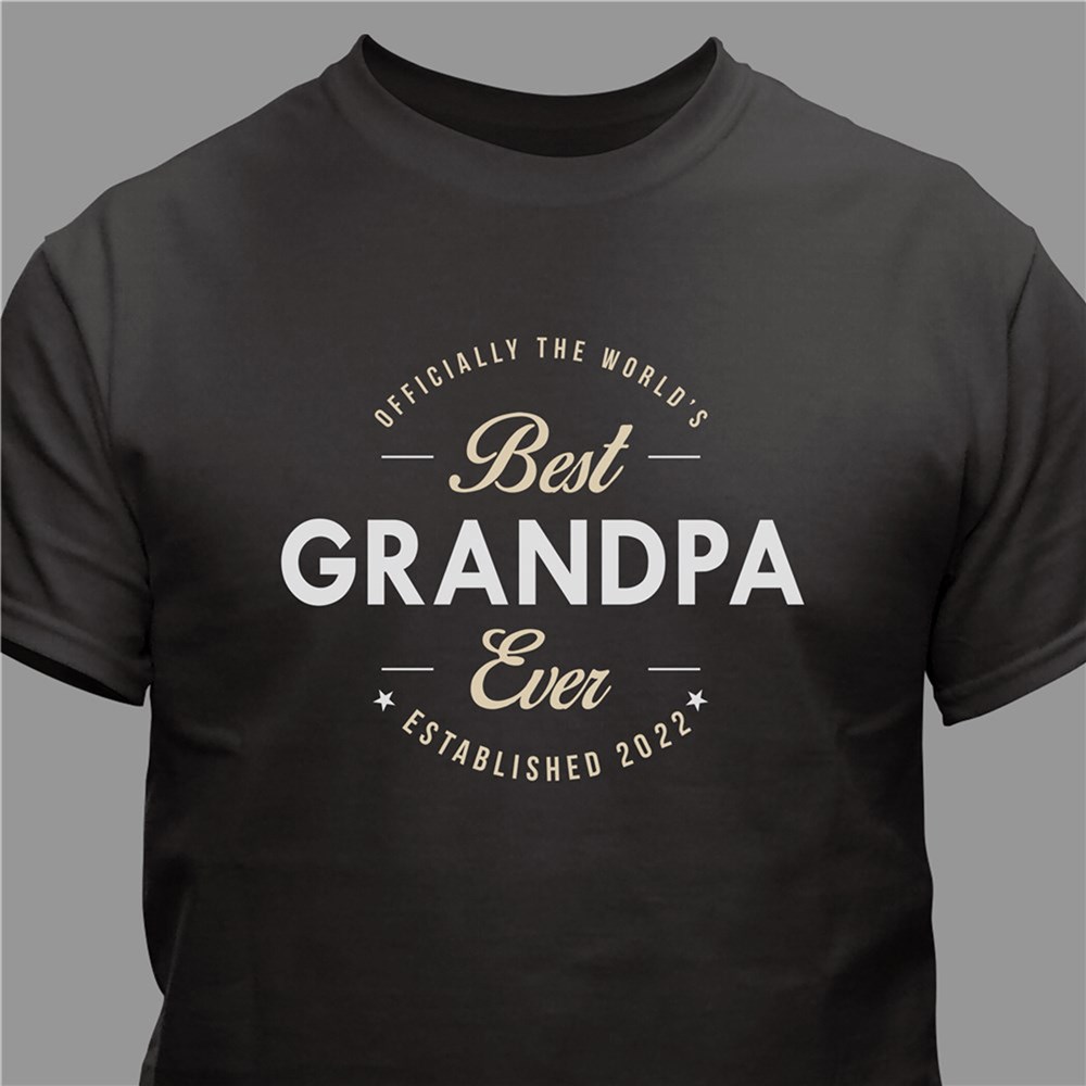 Personalized Best Ever T-Shirt | Grandpa Gifts