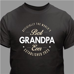 Personalized Best Ever T-Shirt | Grandpa Gifts