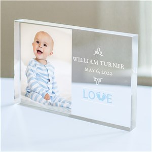 Personalized Baby Love Acrylic Block | Personalized Baby Photo Gifts