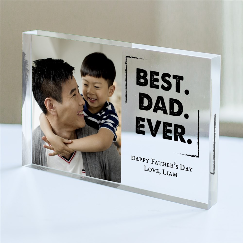 Personalized Best. Dad. Ever. Acrylic Block | Personalized Keepsake For Dad
