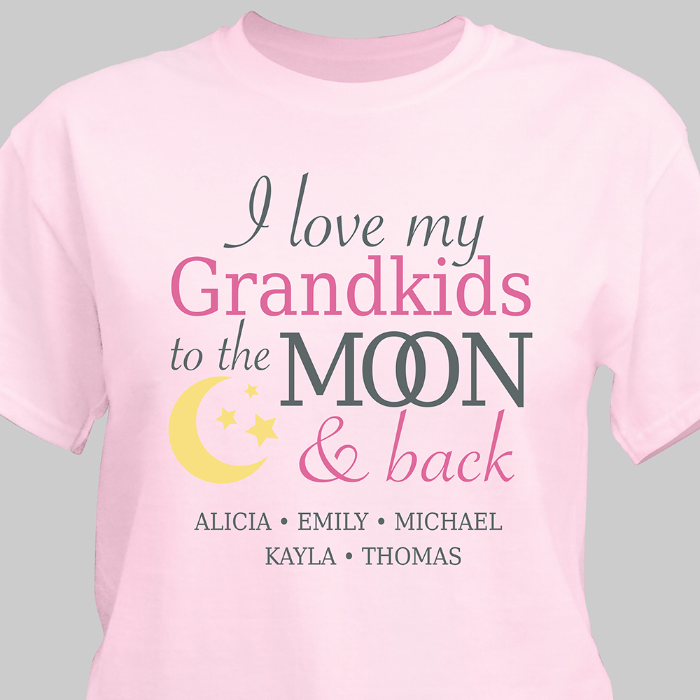 Personalized To the Moon T-Shirt | Personalized Grandma Shirts
