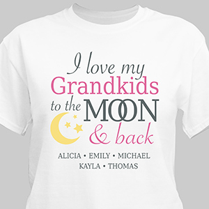 Personalized To the Moon T-Shirt | Personalized Grandma Shirts
