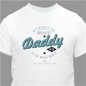 Personalized Officially The Greatest T-Shirt | Personalized Grandparent Gifts