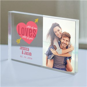 Personalized All Of Me Loves All Of You Photo Acrylic Keepsake | Personalized Valentine's Gifts For Her