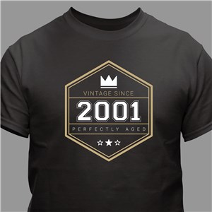Personalized Perfectly Aged T-Shirt | Personalized Birthday Shirts