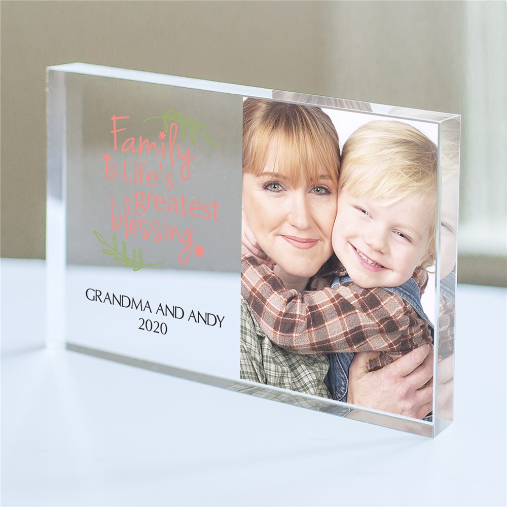 Personalized Family Is The Greatest Blessing Acrylic Keepsake | Photo Gifts