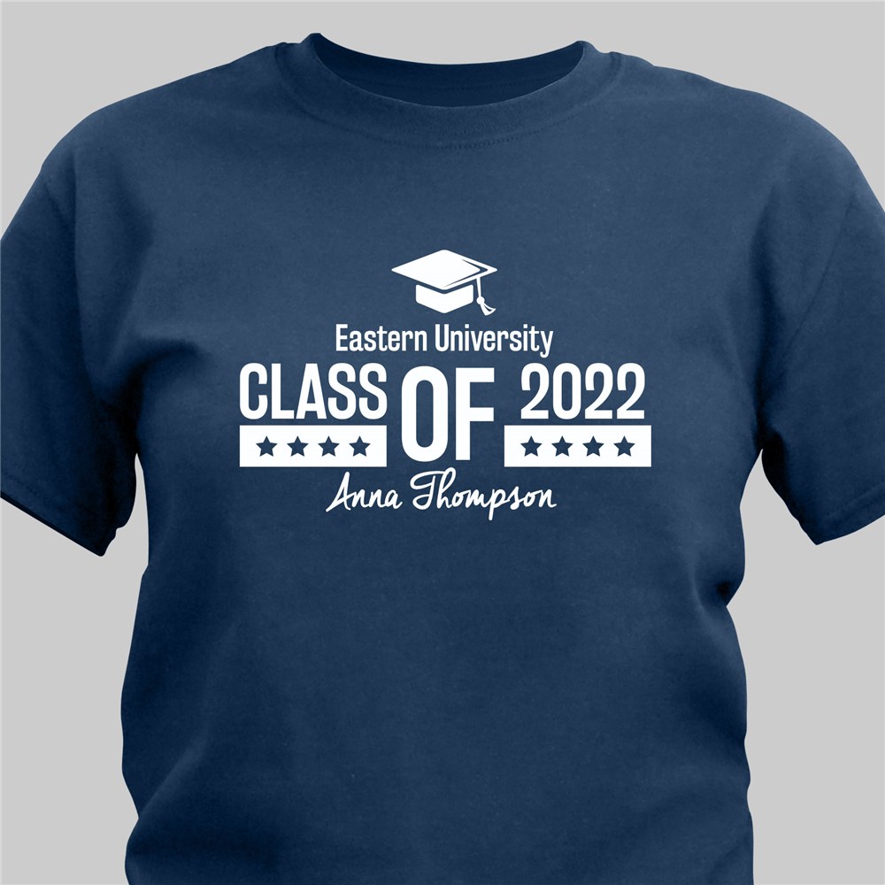 Personalized Class of Cap T-Shirt | Personalized Graduation Shirts