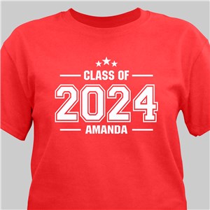 Personalized Stars Class of T-Shirt | Personalized Graduation Shirts