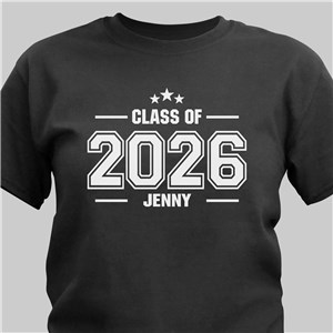 Personalized Stars Class of T-Shirt | Personalized Graduation Shirts