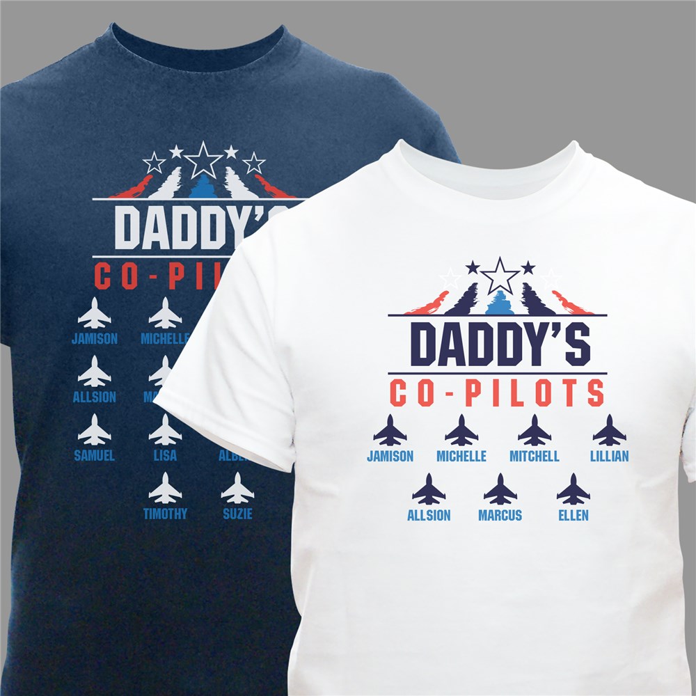 Personalized Co-Pilots T-Shirt | Personalized Shirts For Father's Day